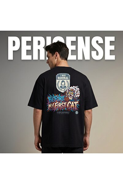 YRN COLLECTION تي شيرت للجنسين I Was Normal Before My First Cat مطبوع Premium...