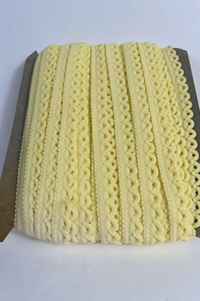 Hobigram Sarı Zincirli Şerit 1 cm En – Kenar Süsü, Dekoratif Şerit ve El İşi Aksesuarı (1 Metre)