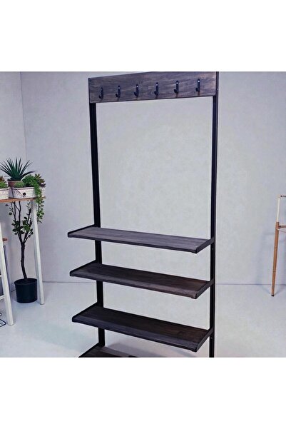 Store Dört Raflı Ayakkabılık & Askılık