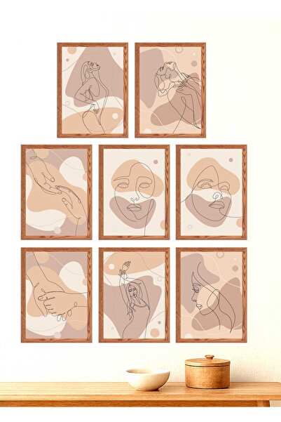 UNT Set de pictură cu imprimare UV MDF cu aspect de cadru cu figură feminină ...