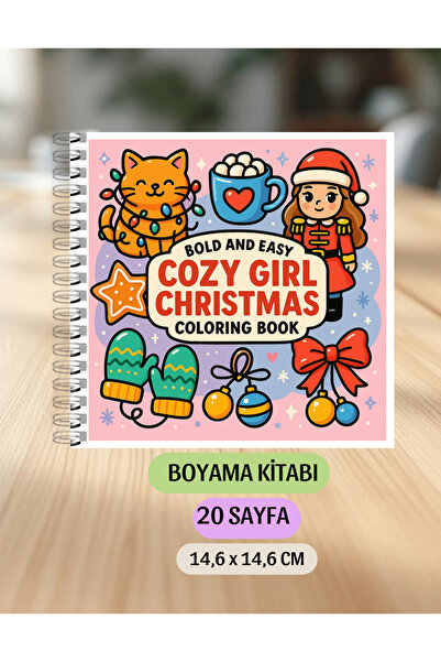 VORACRAFT Boyama Kitabı, Christmas Girl Coloring Book KU0028