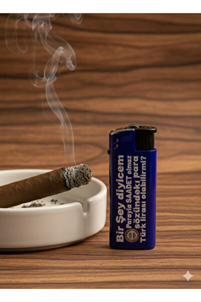 Hunter Yazılı Gazlı Çakmak – Klasik Model (Mavi)