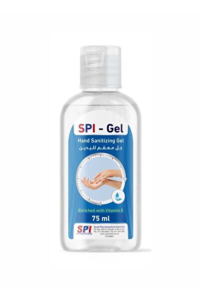 SPİ جل معقم لليدين نقي مدعم بفيتامين هـ، 75 مل