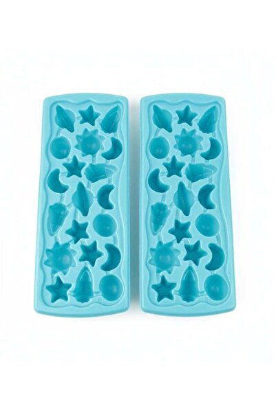 Roomlyne 2-Pack Fruits Shaped Silicone Ice Cube Trays with Lids
