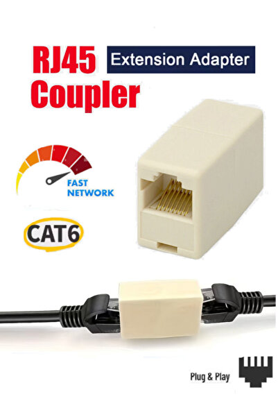 ANKTEK Ethernet İnternet Kablosunu Uzatma Aparatı (1 Adet) RJ45 Coupler Cat6 ...
