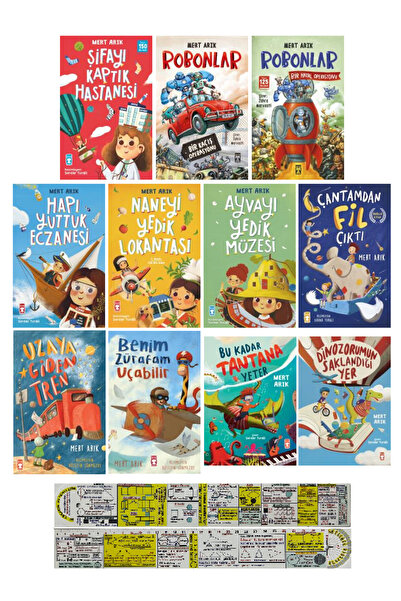 Timaş Çocuk Mert Arık 11 Kitap Set / Şifayı Kaptık Hastanesi+Robonlar+Benim Z...
