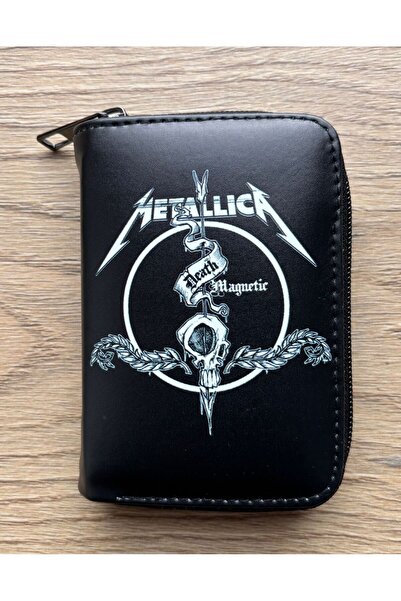Metal Giyim Metallica Printed Black Wallet