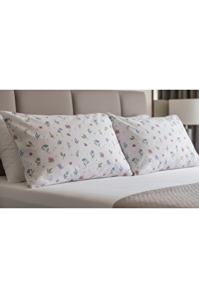 Taç Floral Patterned Pillowcase Set 2 Pieces 50X70 Cm. 100% Cotton