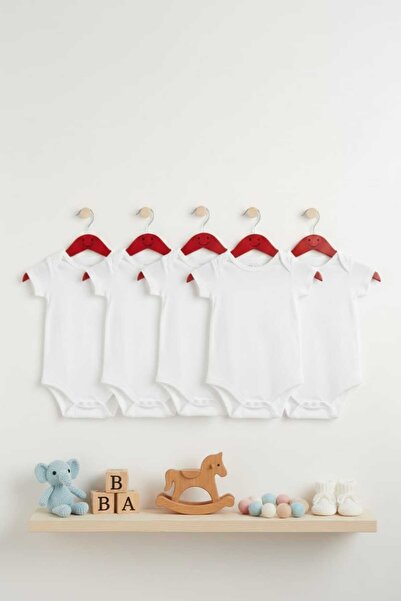 Fuar Baby 5-Pack Unisex 100% Cotton Premium Short Sleeve Baby Bodysuit Set - ...