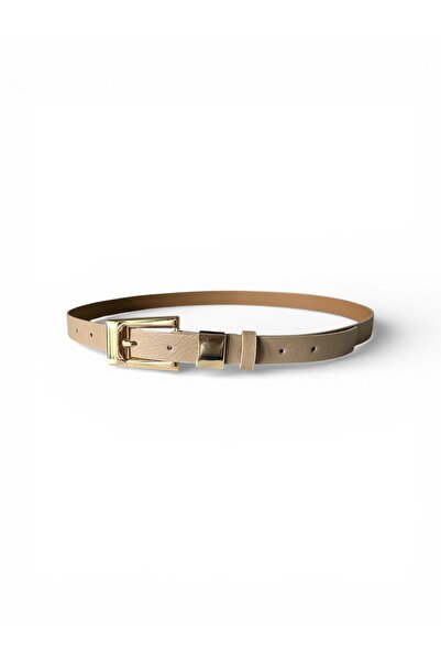 stravis Classic Gold Buckle Mink Belt