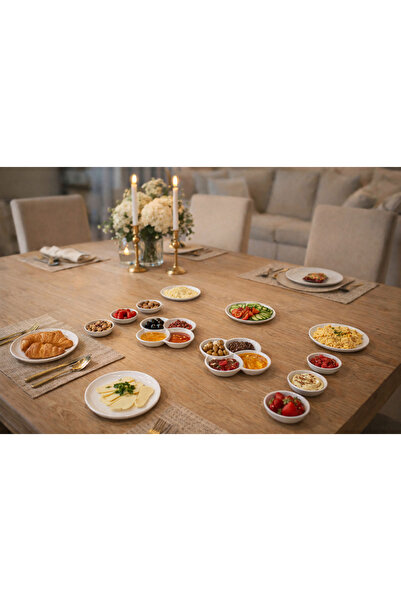 Evim Sepette 14 Parça Papatya Serisi Kahvaltı Takımı