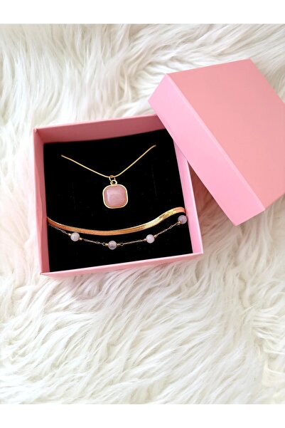 Lilyum Aksesuar Pembe Kutulu Sevgililer Günü-Anneler Günü-Doğum Günü Hediyesi...