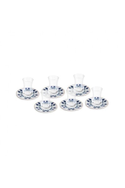 Karaca Iznik 12-teiliges Türkisches Teeset aus Bone China für 6 Personen, 130...