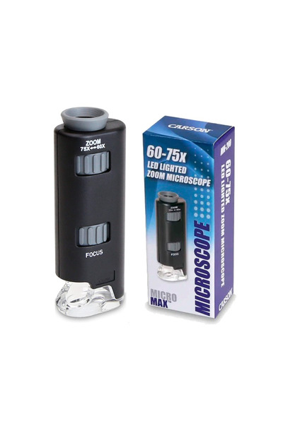 Carson 60x-75x MicroMax LED Lighted Pocket Microscope (MM-200)