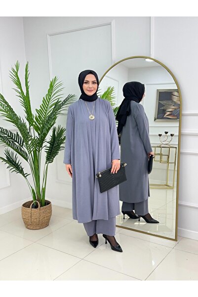 Summer Store Alya Cardigan Innerwear and Pants Three-Piece Hijab Set