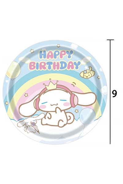 Miniso 10pcs 9inch plates Cinnamoroll Birthday party tableware disposable ban...