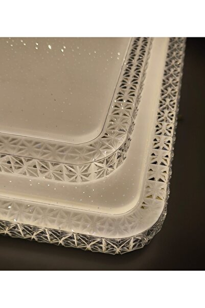 LEDAY Sıva Üstü Led Panel 42W Dekoratif Armatür Çift Kristal(Gün Işığı 4000K)...