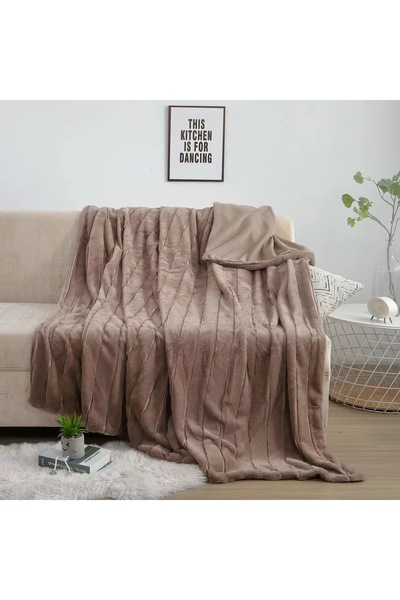Truva Home Cocolino Fluffy Blanket with Fur - 200x230 cm, Premium Plush Micro...