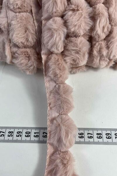 Hobigram شريط من القطيفة المصنوعة من شعر الأرانب باللون الداكن - زخرفة حافة ز...