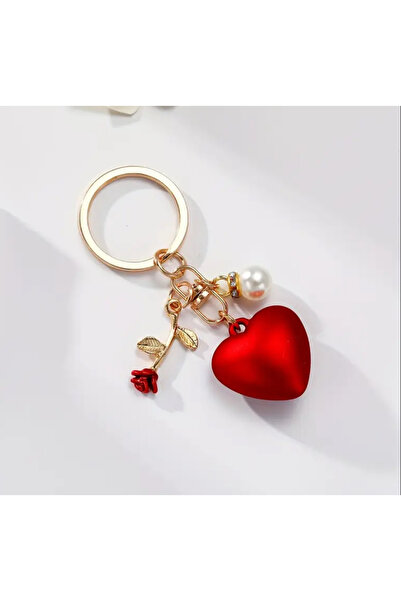 Purple Adv Pearl Heart Keychain