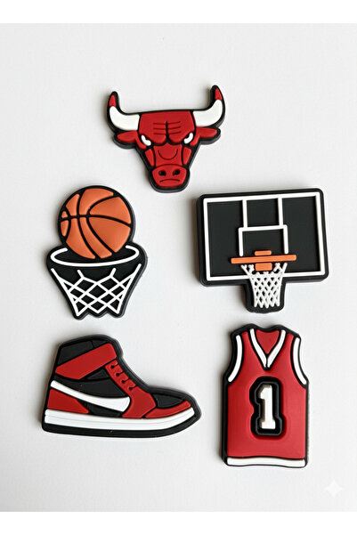 atölye karnaval Jibbitz Basketbol Temalı Birinci Kalite İthal Terlik Süsü 5ad