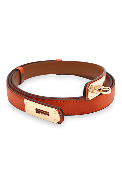 Velvoria Жіночий ремінь з натуральної шкіри, колір цегли, регульований