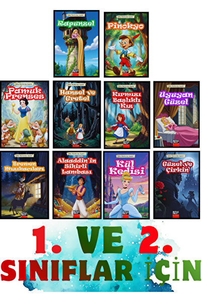 Nef Kitap Dünya Çapında Sevilen Masallar – 1. ve 2. Sınıf İçin 10 Kitaplık Set