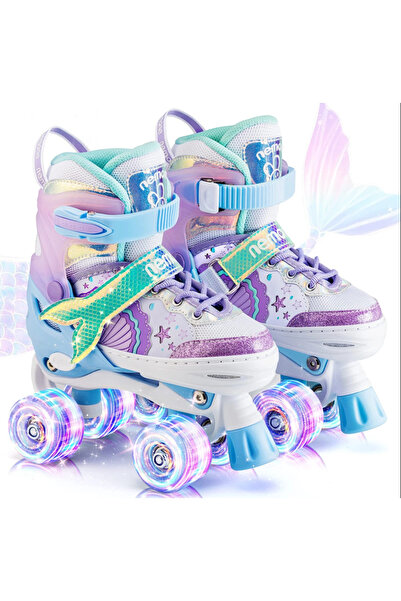 OEM Adjustable children's rollers, 4 silicone wheels, ABEC-7 bearings, size M...