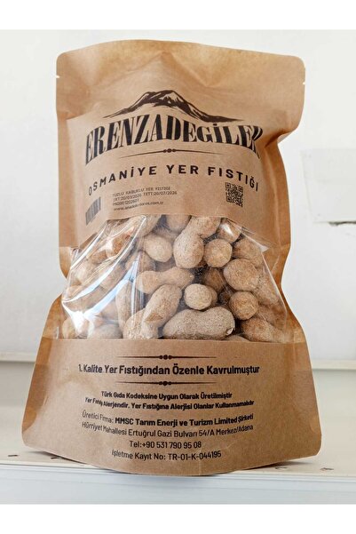 ERENZADEGİLER Kabuklu Yer Fıstığı 500 g | Osmaniye – İri Taneli, Kavrulmuş Tuzlu