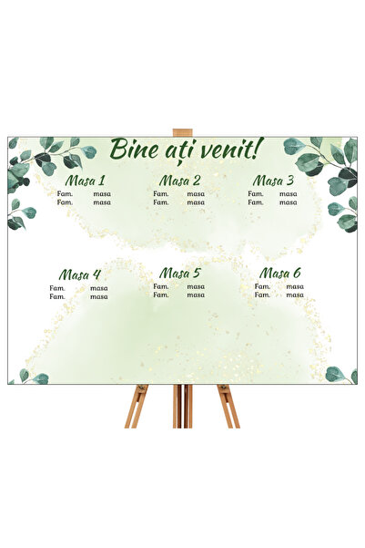 OEM Opis Invitati nunta, model 1, plastifiat, dimenisiune 30x42cm