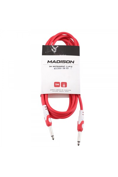 Madison Mic000-3M-Rd Guitar Cable (3m Red) |   Vivid Color for Stage