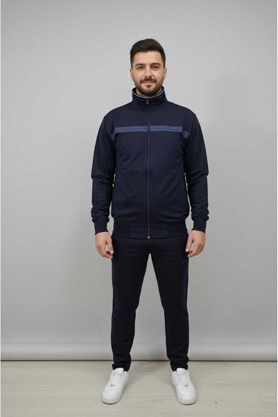 zeyra New Season Comfortable Fit Mock Neck Compact Combed Cotton Men's Tracksuit