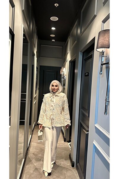 CHOHEE İthal Pullu Desenli Dantel Ceket