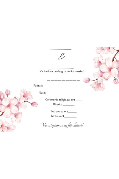 OEM Invitatie nunta 10x15 cm cu plic, Model 35