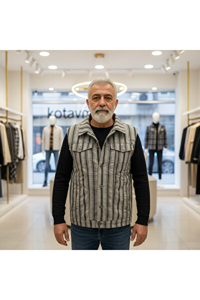 Kaizer Jeans Yeni Sezon Motorcu Erkek Siyah Kot Yelek 2026