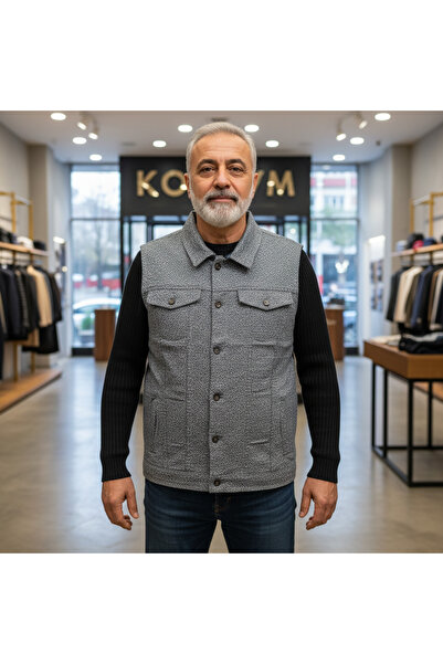 Kaizer Jeans Yeni Sezon Motorcu Erkek Siyah Kot Yelek 2026