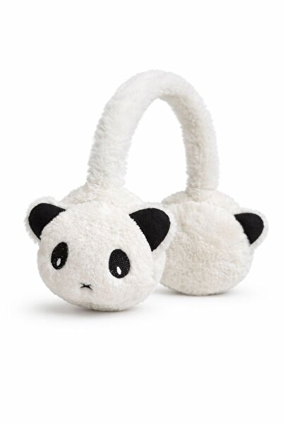 Beksy Accessory Panda Figürlü Peluş Kışlık Kulaklık - Yumuşak Sıcak Tutan Kul...