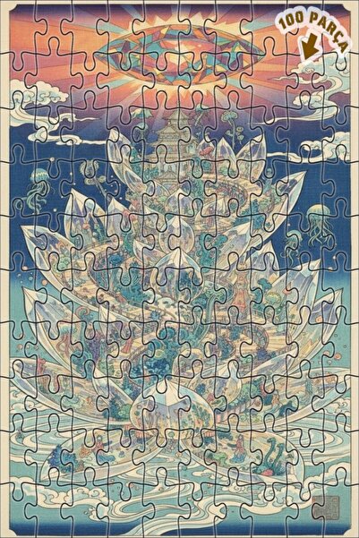 Teona Ahşap لغز خشبي من ميستري كريستال جاردن، لغز خشبي بإطار مزدوج الطبقات، 1...