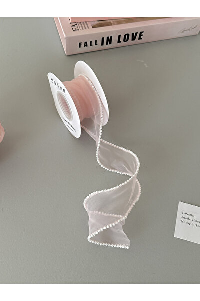 Choice قطعة واحدة من شريط وردي مموج على شكل ذيل سمكة بحواف لؤلؤية، باقة كيك، ...