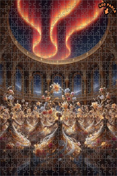 Teona Ahşap لغز خشبي مؤطر بطبقتين من مسلسل أورورا السحري 400 قطعة 35x35