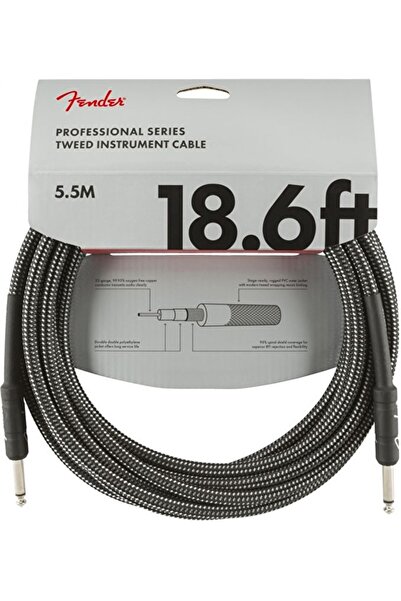FENDER 0990820068 كابل أجهزة احترافي (5.5 متر - رمادي تويد) |   تweed الكلاسي...