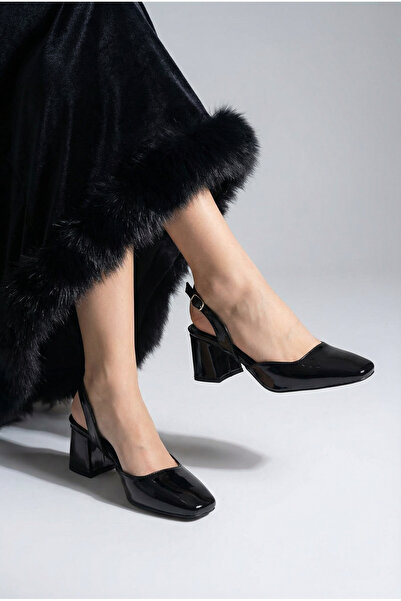 AUREA MILANO Women's Thick Heeled Square Toe Shoes