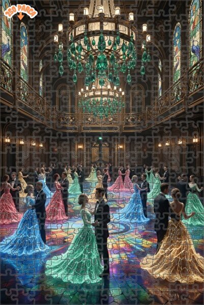 Teona Ahşap Görkemli Balo Salonu Işıl Işıl Elbiseler Çift Katlı Çerçeveli Ahş...