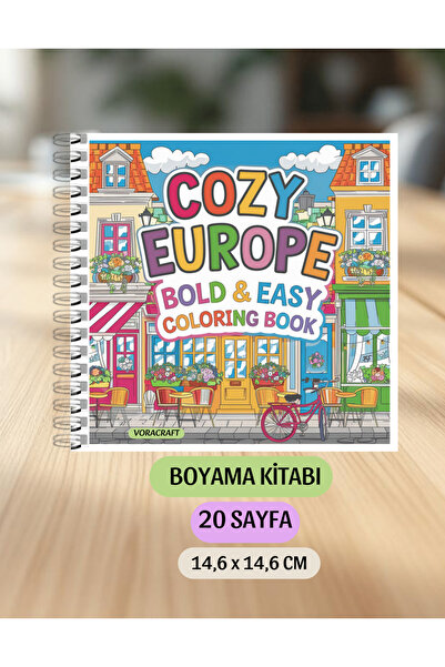 VORACRAFT Boyama Kitabı, Cozy Europe Coloring Book KU0048