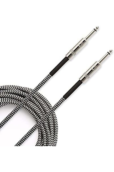 Planet Waves كابل جيتار PW-BG-15BG بطول 4.5 متر مجدول Inst Cbl Bk-Gy |   مقاو...