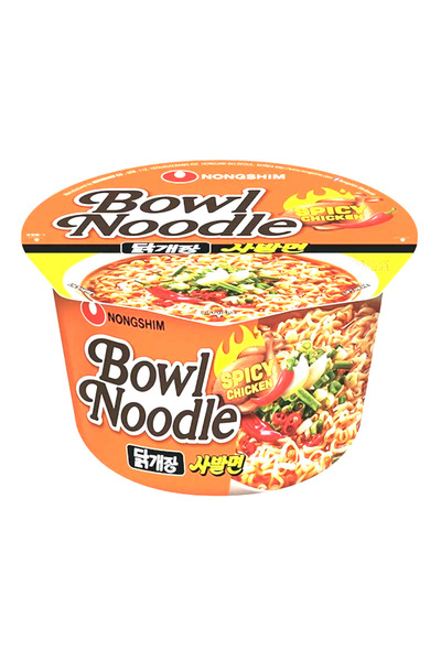 nongshim Instant Bowl Noodle Soup – Spicy Chicken (Dakgaejang), 100g
