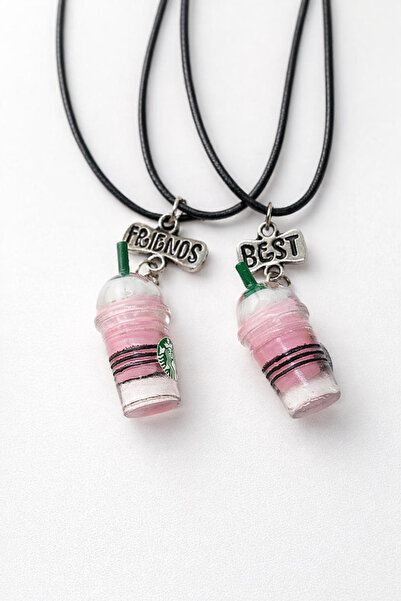 MakeWell Best Friends Yazılı Tasarımlı 2'li Arkadaşlık Kolyeleri