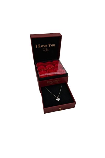 OEM Set 9 trandafiri din sapun si lantisor cu pandantiv din argint in forma d...