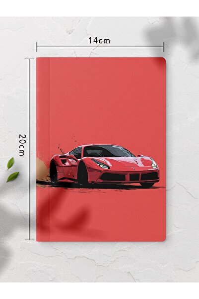 gxe.art Unlined Notebook Ferrari Car Patterned Notebook Notepad Mind and Memo...