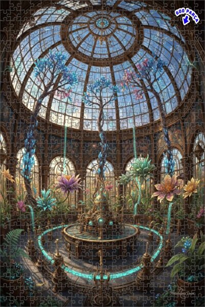 Teona Ahşap لغز خشبي مؤطر بطبقتين من مزرعة بوتانيك الخيالية 600 قطعة 50×35